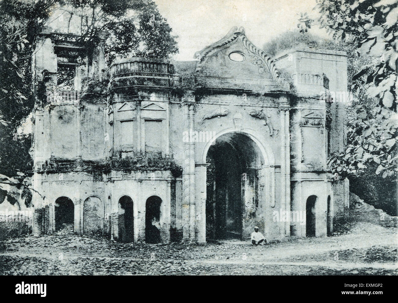SECUNDRABAD Gate, Mutiny of 1857, Lucknow, Uttar Pradesh, India, vecchia immagine del 1900 vintage Foto Stock
