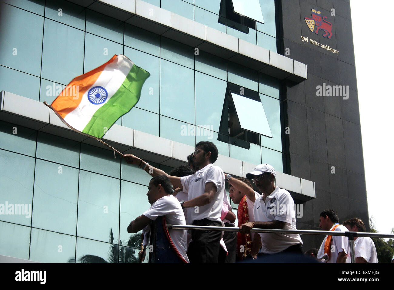 T20 Coppa del mondo di cricket, ventidue 20 sfilata di vittoria della squadra indiana di cricket, Bombay, Mumbai, Maharashtra, India, Asia Foto Stock