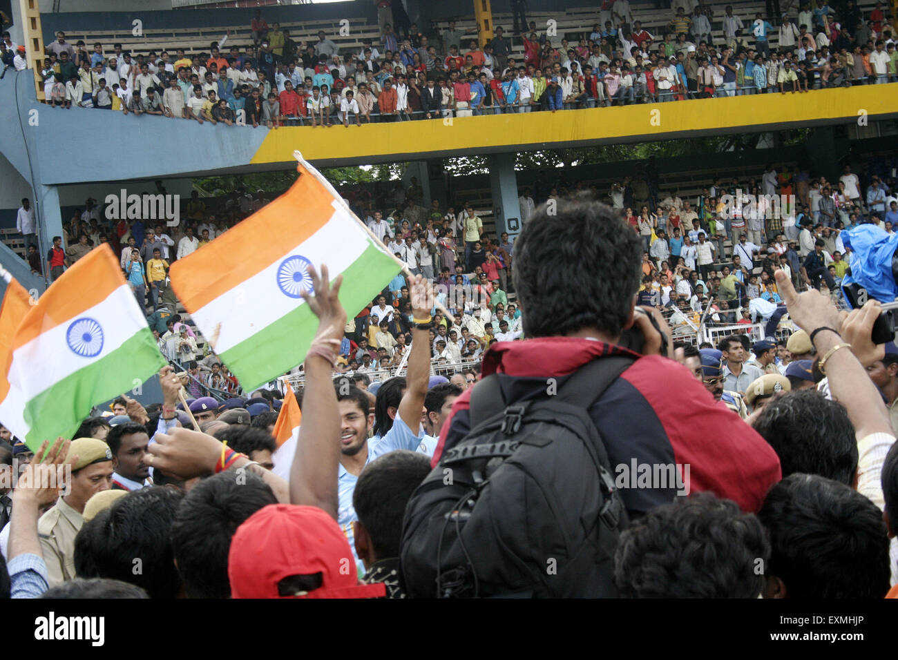 T20 Coppa del mondo di cricket, ventidue 20 sfilata di vittoria della squadra indiana di cricket, Bombay, Mumbai, Maharashtra, India, Asia Foto Stock