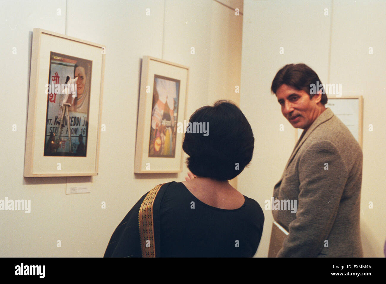 Indian film di Bollywood attore Amitabh Bachchan alla galleria d'arte mostra mumbai india Foto Stock