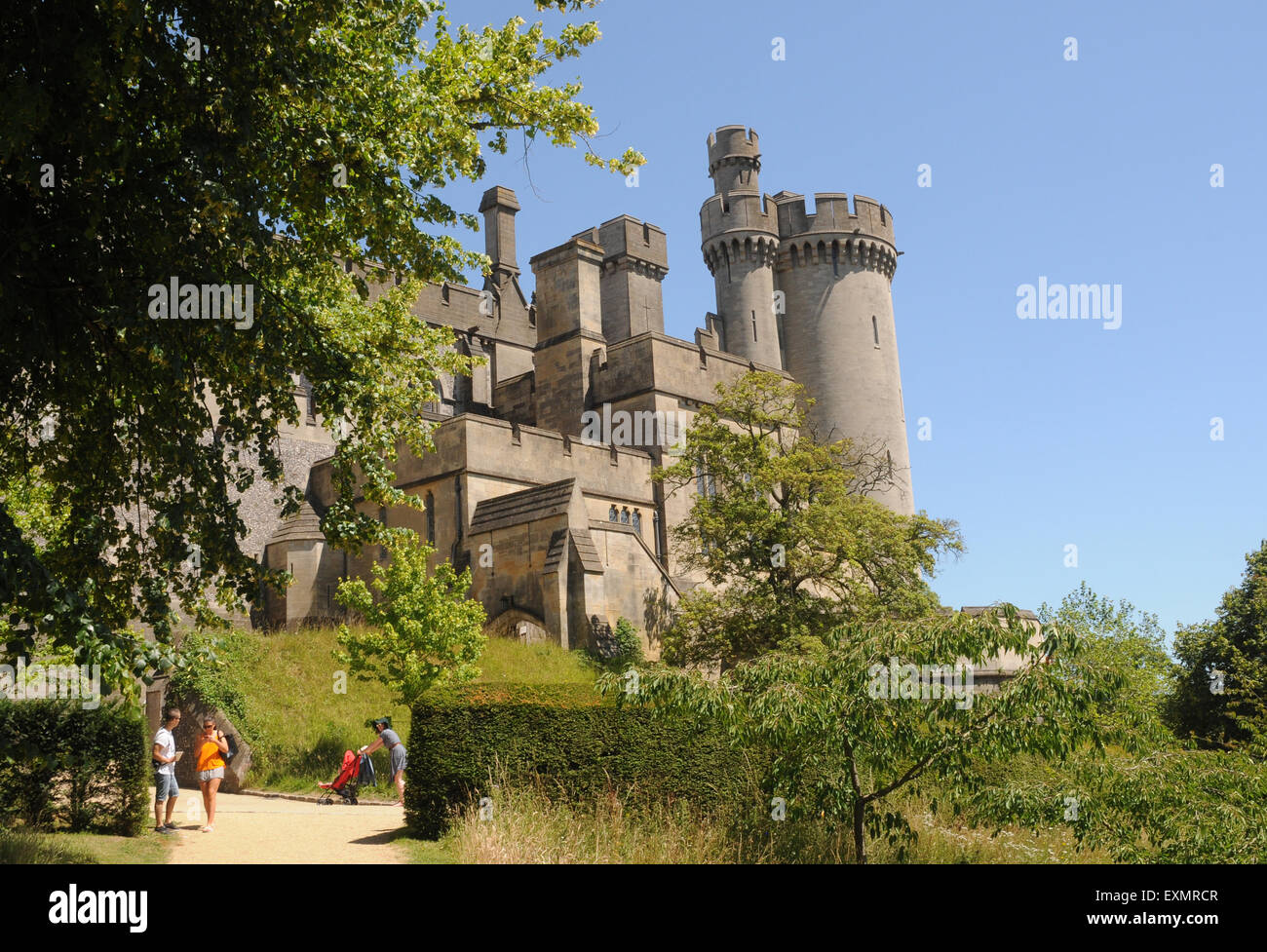 Castello di Arundel, West Sussex è stata fondata alla fine del XI secolo ed è stata la casa di famiglia dei duchi di Norfolk e Foto Stock