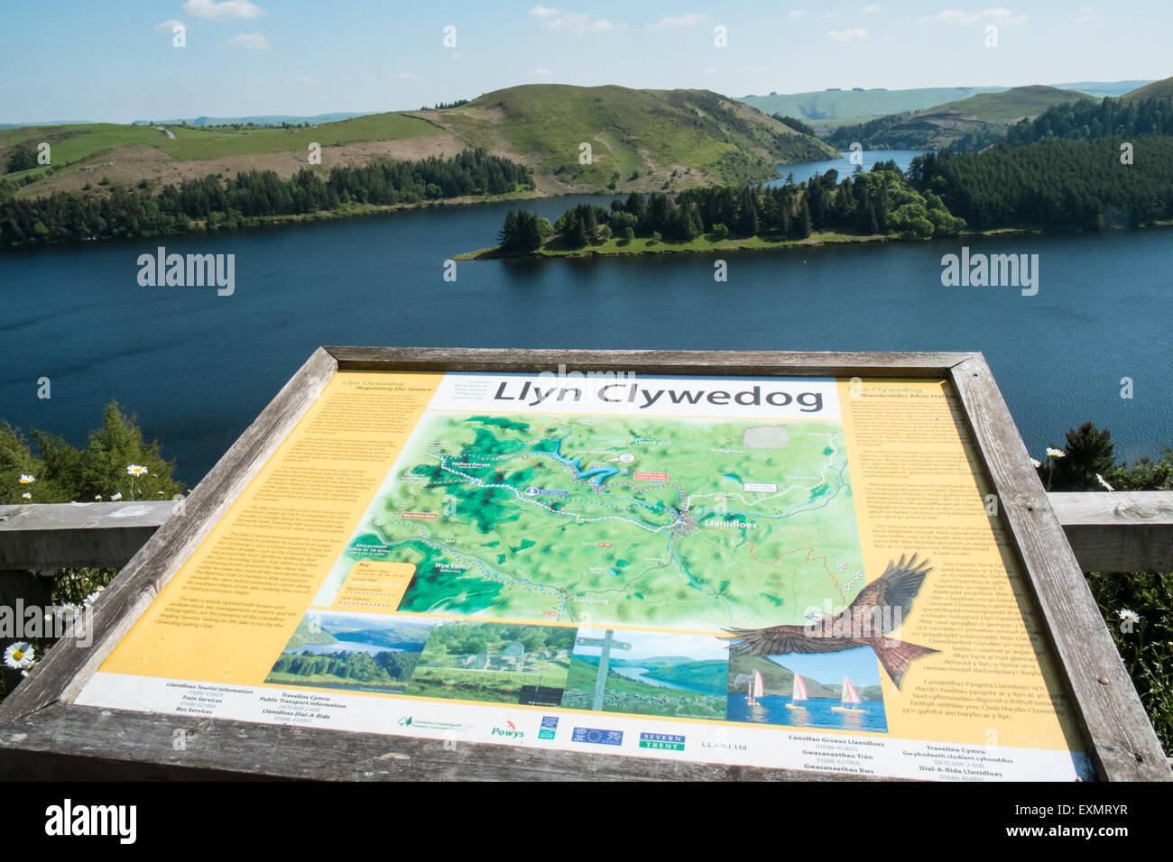 Erogazione di 6 milioni di case con acqua potabile. La contea di Powys,llyn,lago,clywedog,dam,serbatoio,Galles,metà,West, Foto Stock