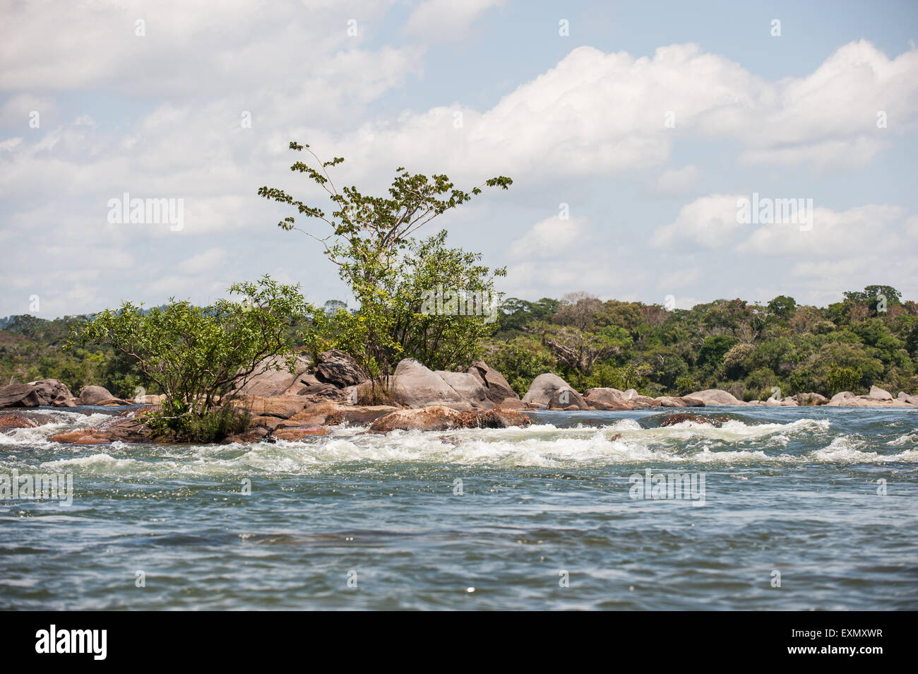 Sullo Xingu, Para Stato, Brasile. Inizio delle rapide. Foto Stock