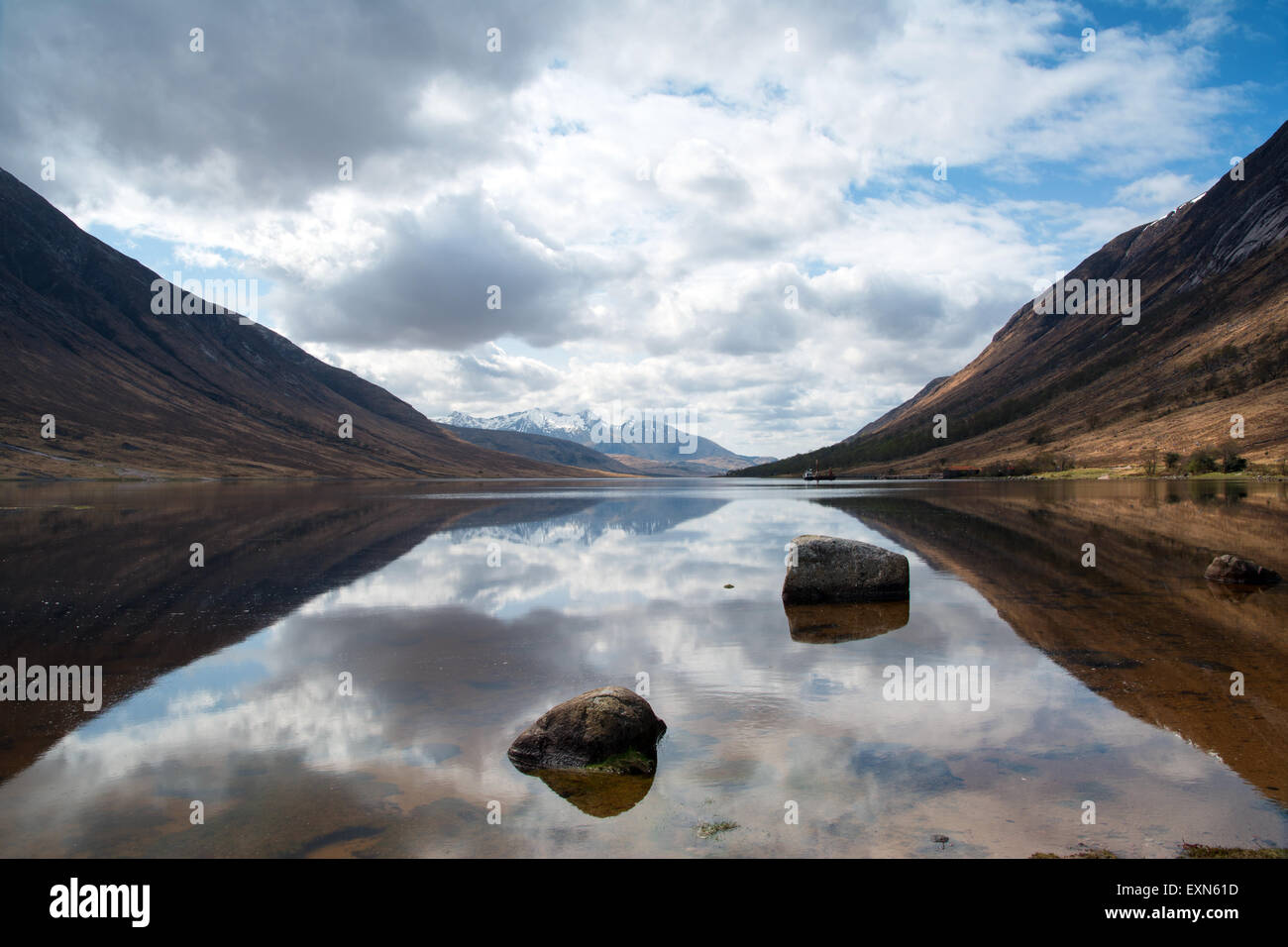 Depositi glaciali in Loch Etive Foto Stock