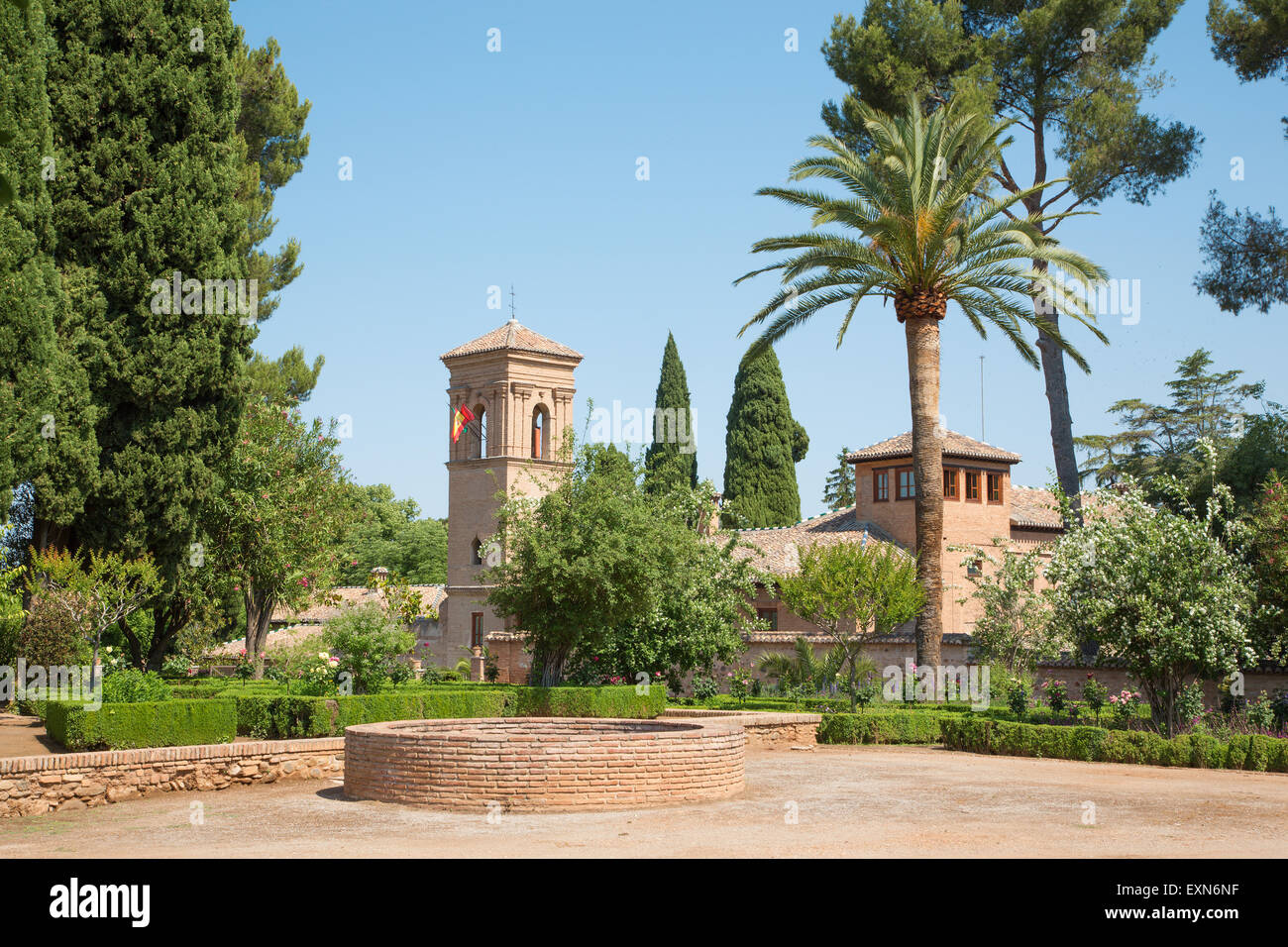 Granada - i giardini di Alhambra Palace Foto Stock