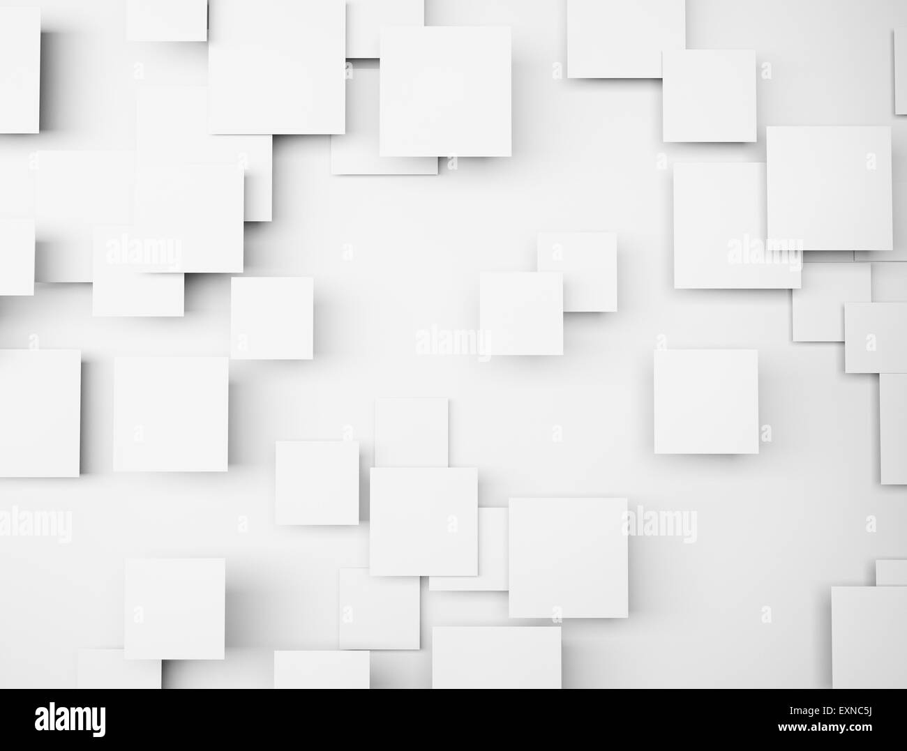 Abstract forma geometrica 3d i cubetti di bianco Foto Stock
