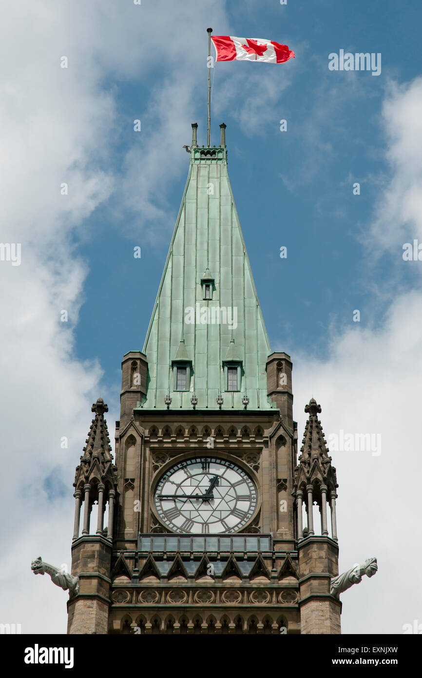 La torre del Parlamento - Ottawa - Canada Foto Stock