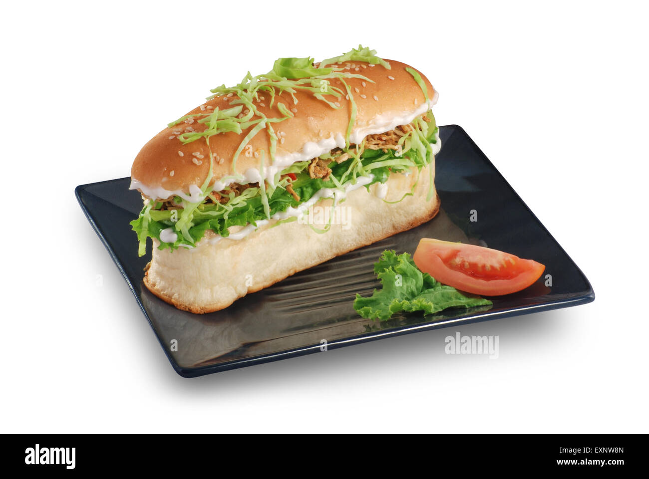 Carni bovine & Burger vegetale Foto Stock