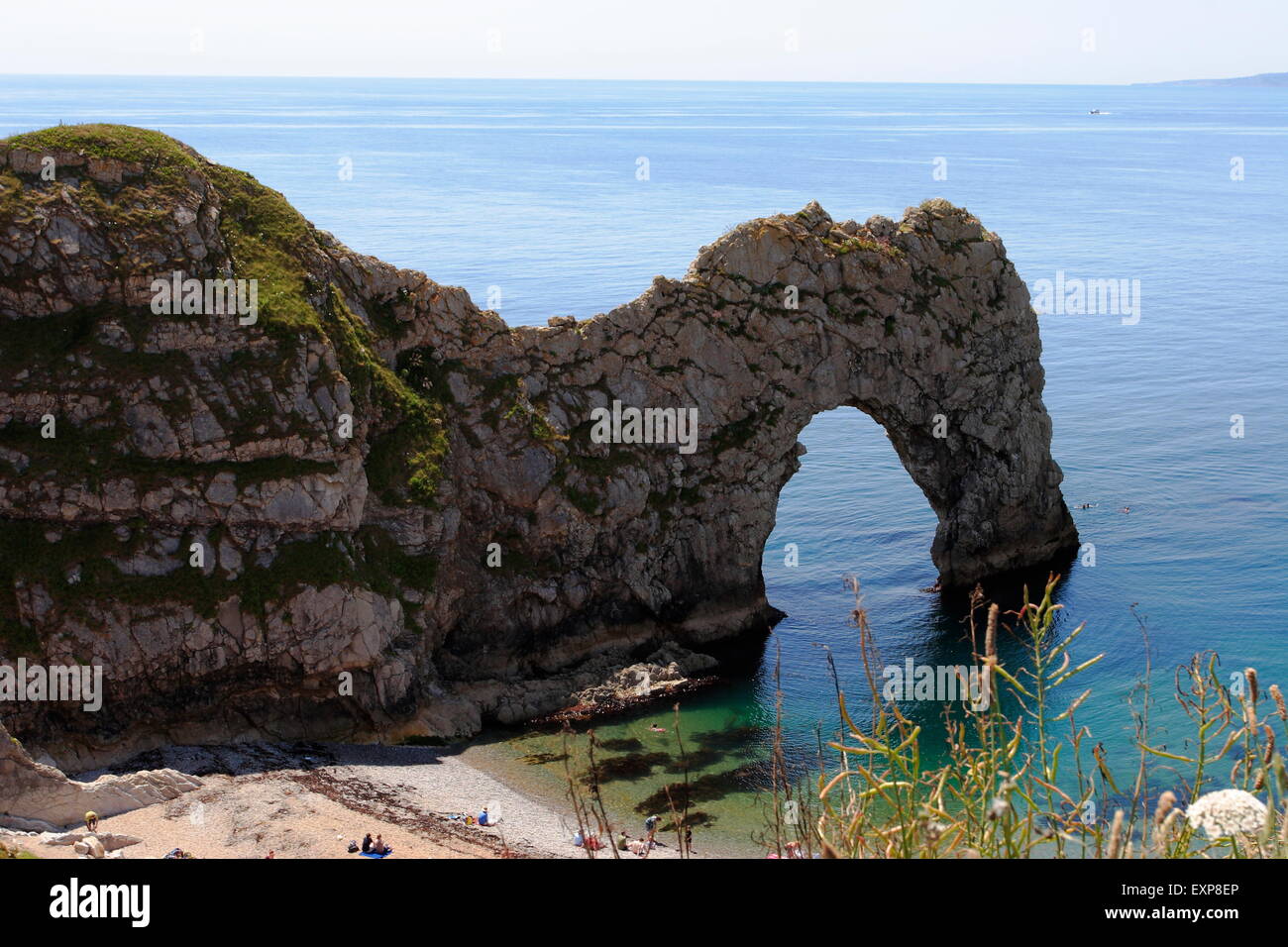 Porta di durdle purbec dorset Jurassic Coast isole britanniche Foto Stock