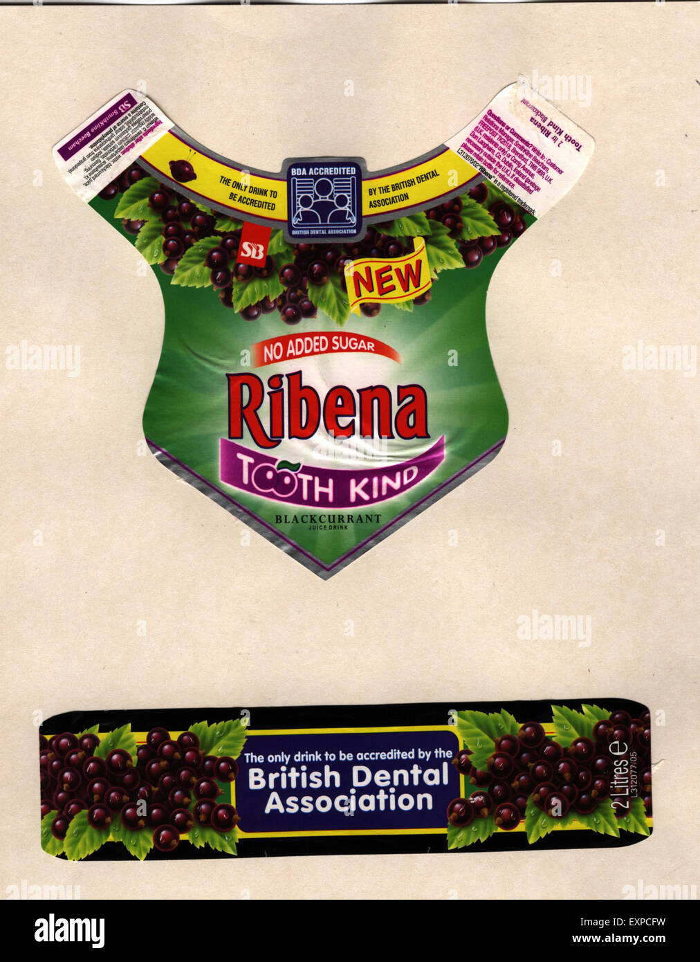 1990S UK Ribena imballaggio Foto Stock