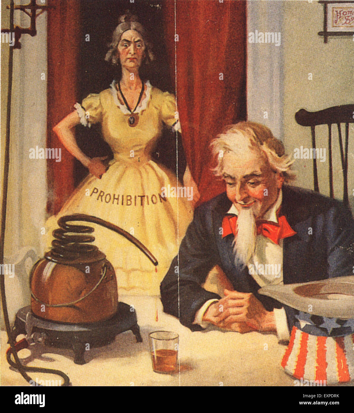 1890s USA lo zio Sam Magazine annuncio pubblicitario Foto Stock