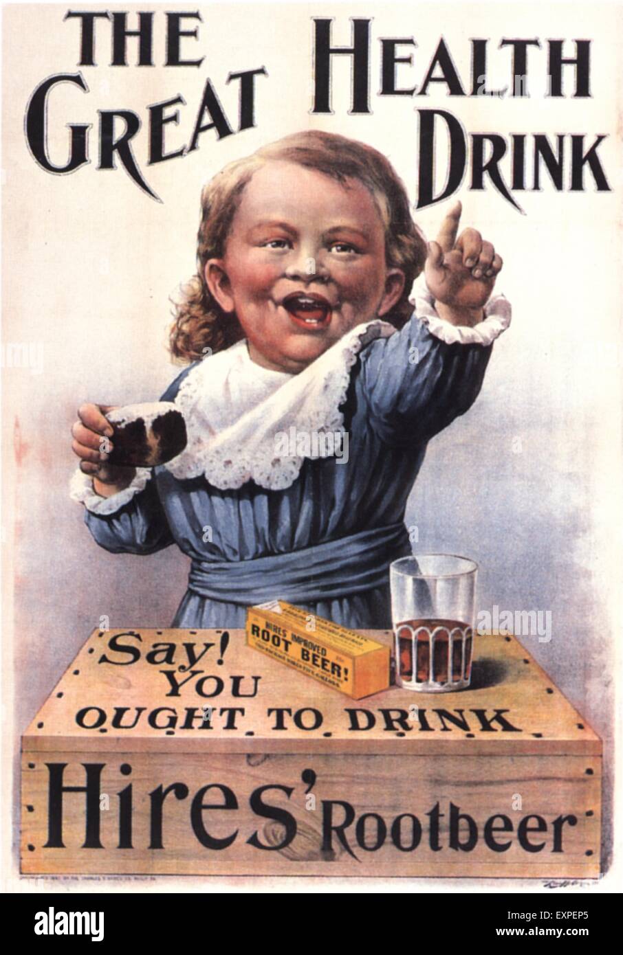 1900s USA ingaggia radice birra Magazine annuncio pubblicitario Foto Stock