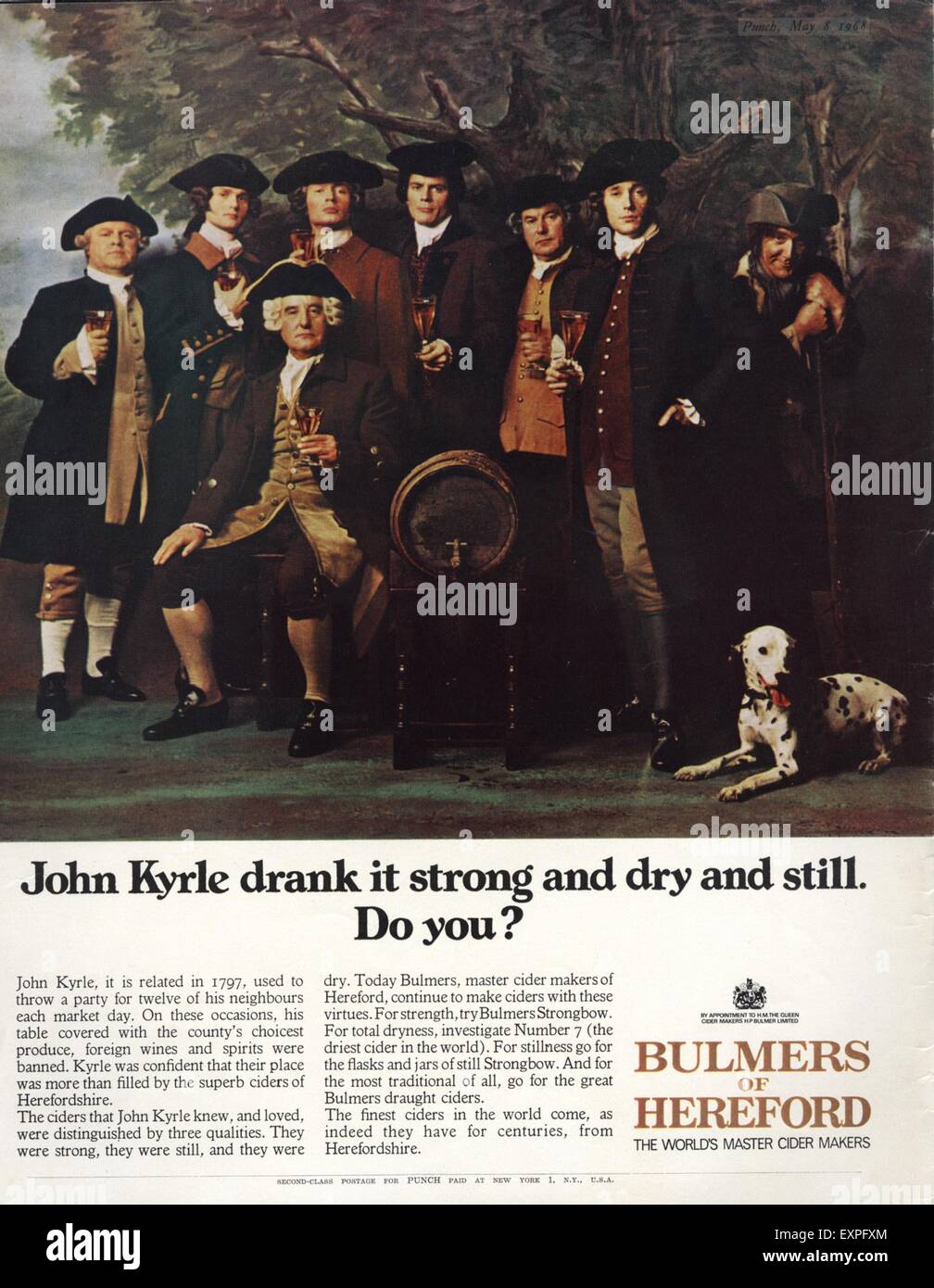 1970S UK Bulmer della rivista di annuncio Foto Stock