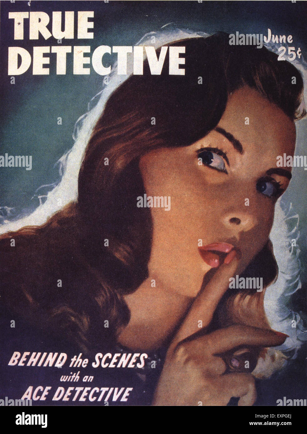 Anni sessanta USA vero detective Copertina Foto Stock