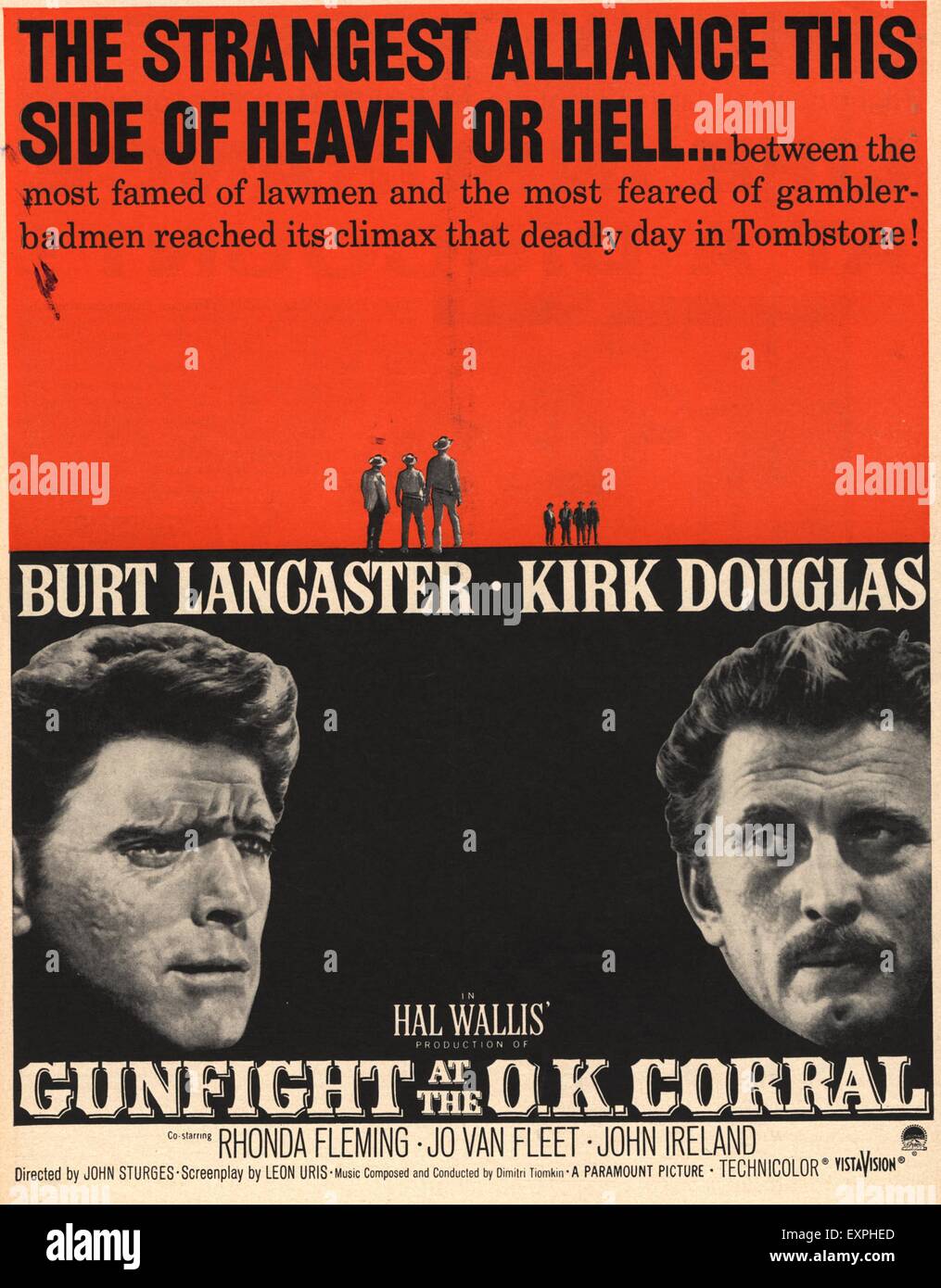 Anni Cinquanta USA Gunfight all'OK Corral Film Poster Foto Stock