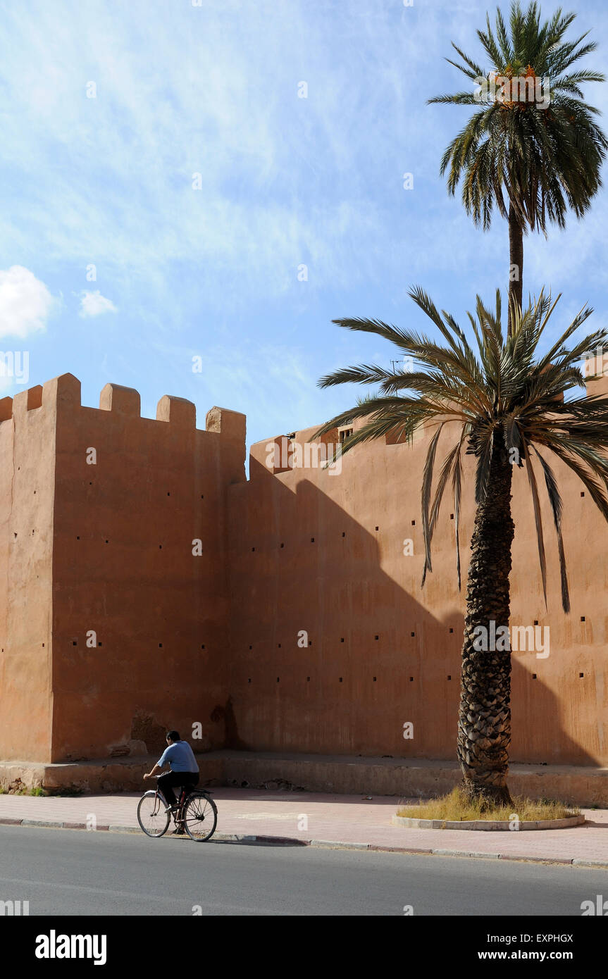 Taroudant difensiva della parete. Foto Stock