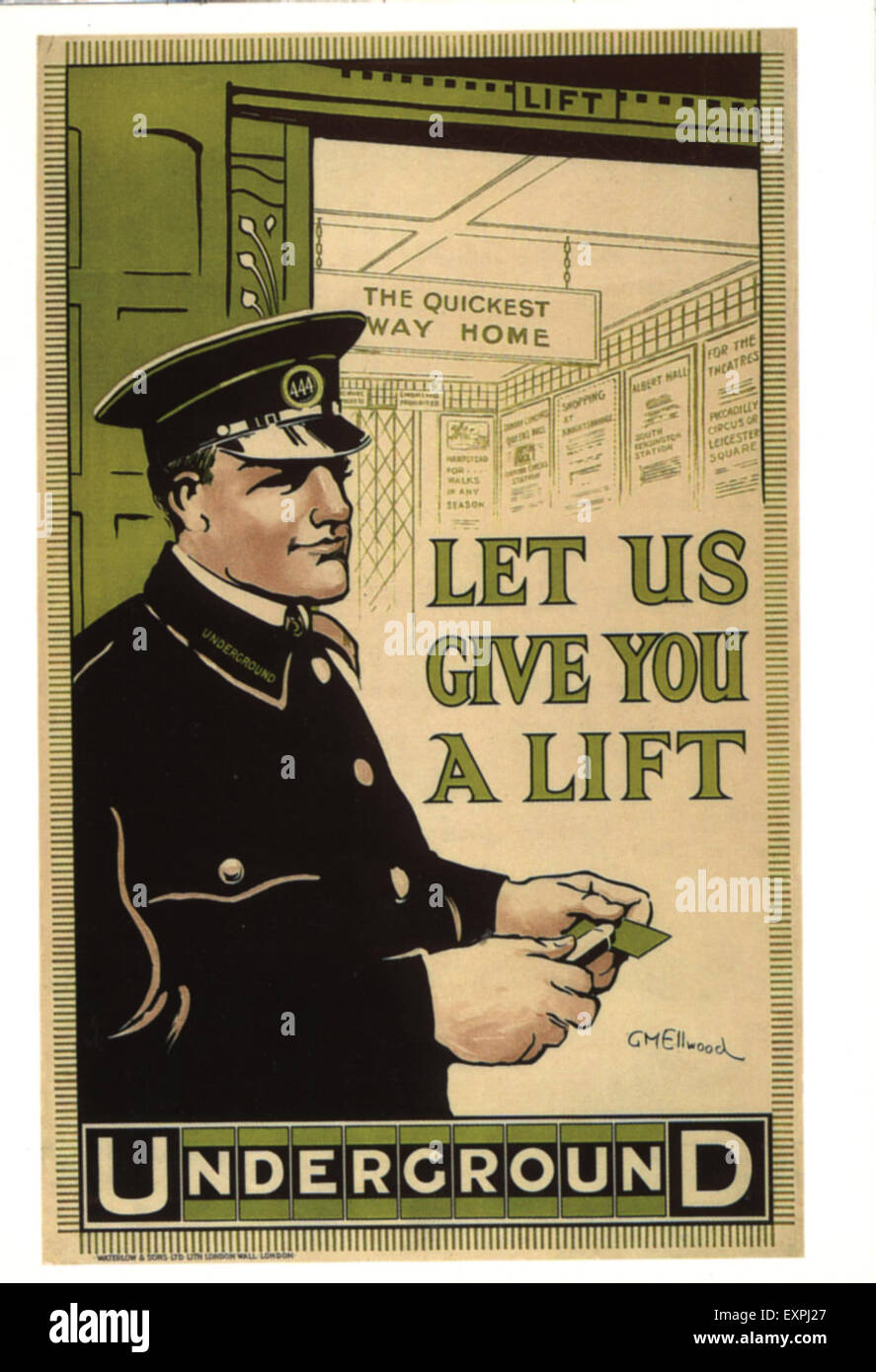 1920S UK London Transport Poster Foto Stock