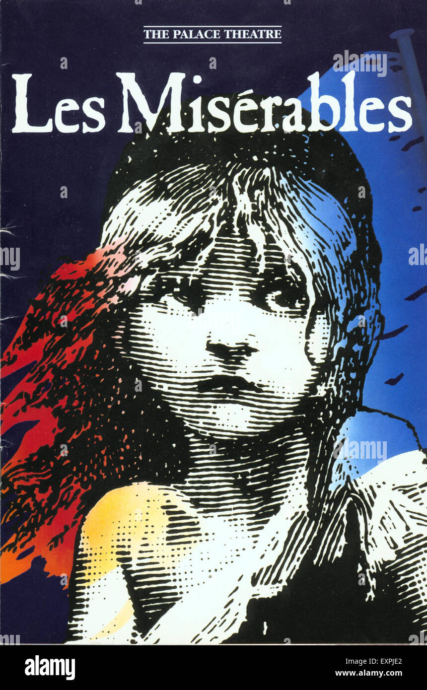 1990S UK Les Miserables Poster Foto Stock
