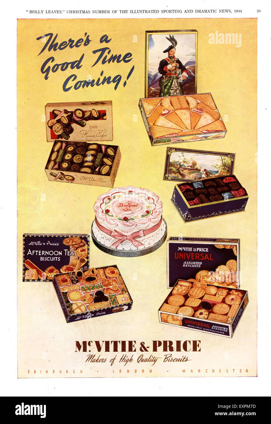 1940S UK McVitie della rivista di annuncio Foto Stock