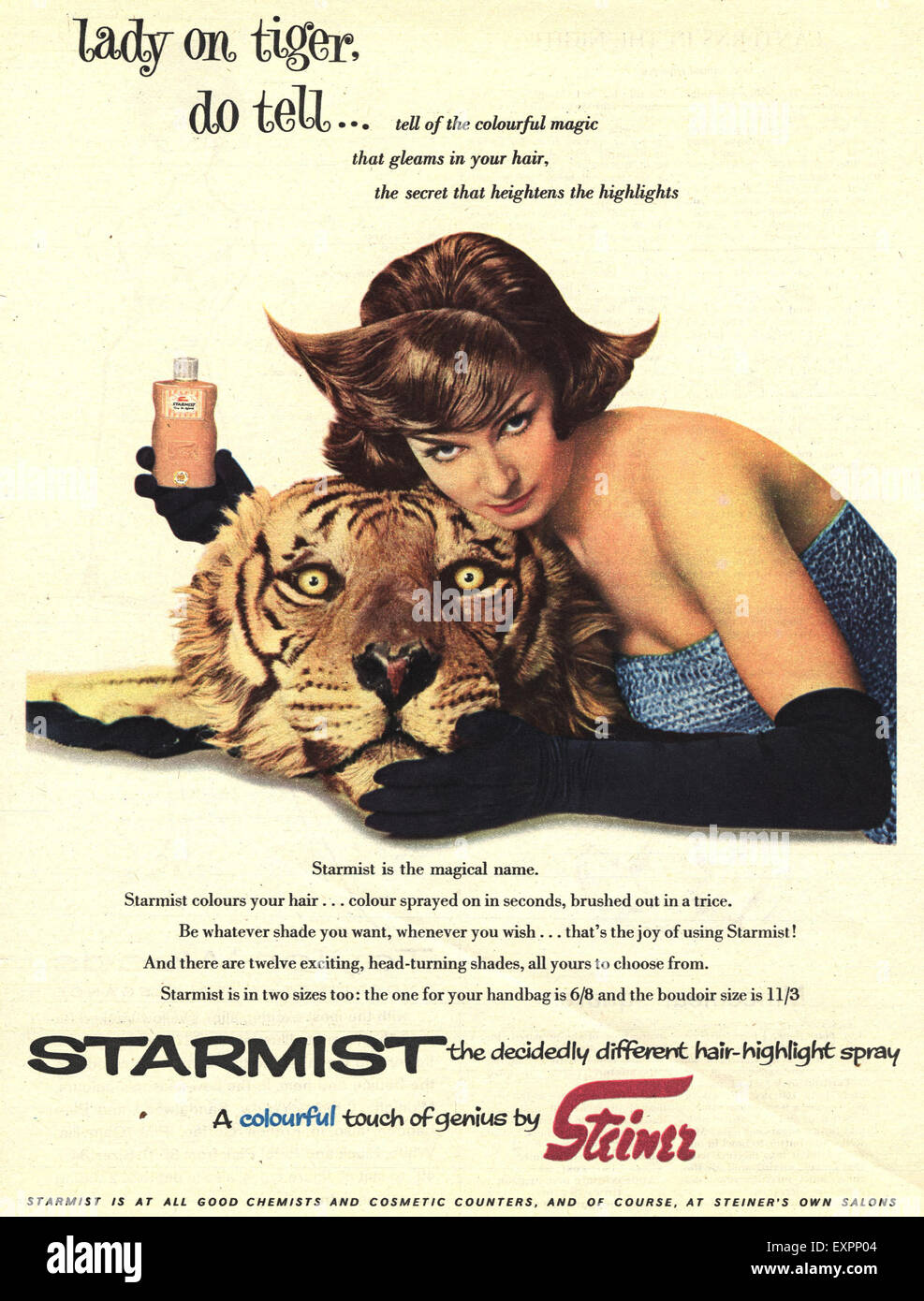 1950S UK Steiner Magazine annuncio pubblicitario Foto Stock