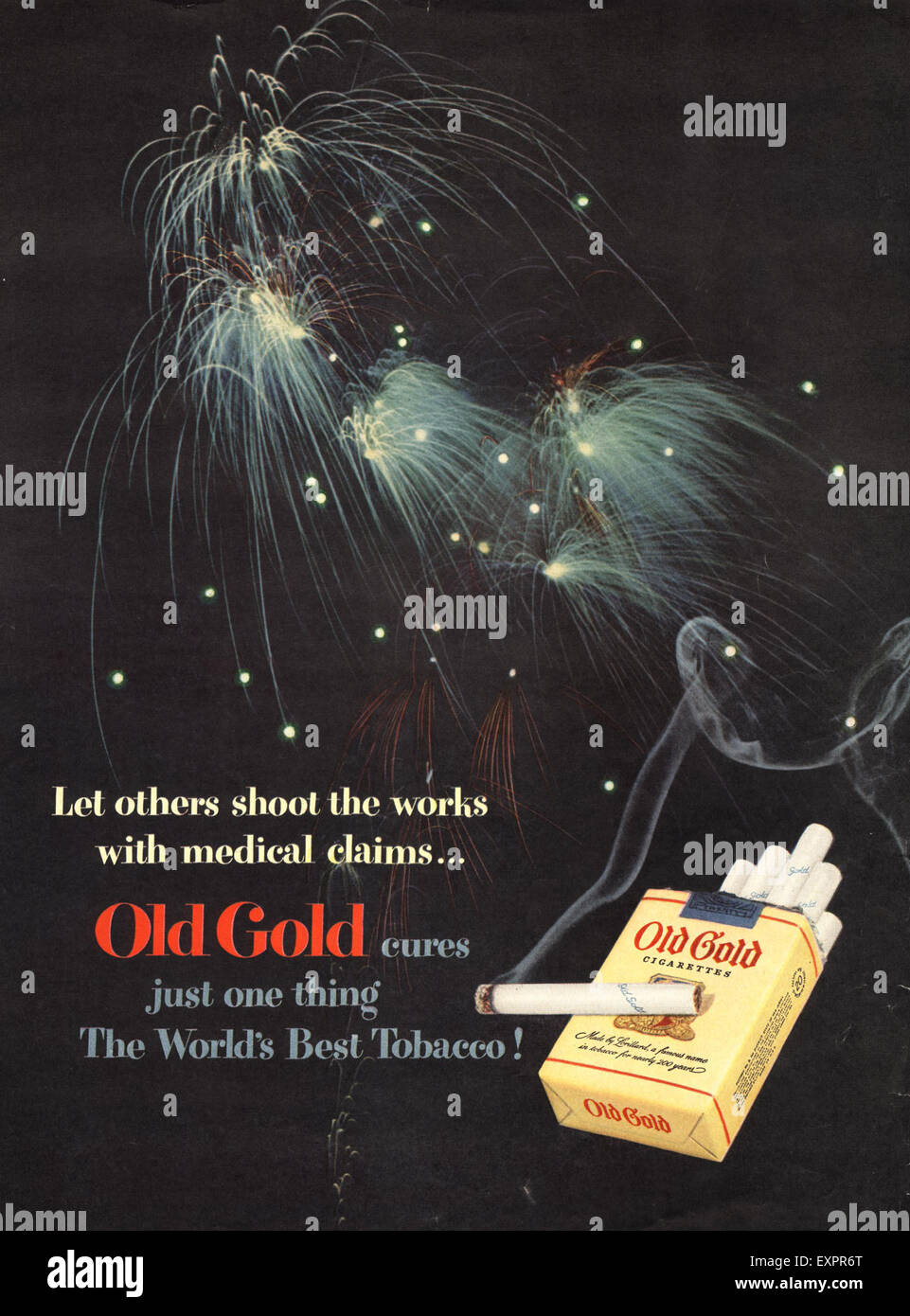 1940s USA Oro vecchio magazzino annuncio Foto Stock