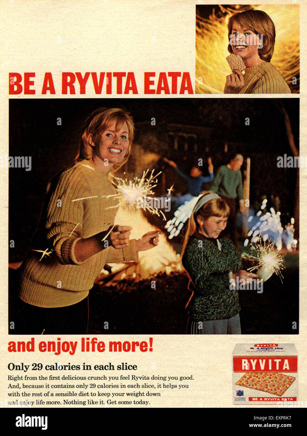 1970S UK Ryvita Magazine annuncio pubblicitario Foto Stock
