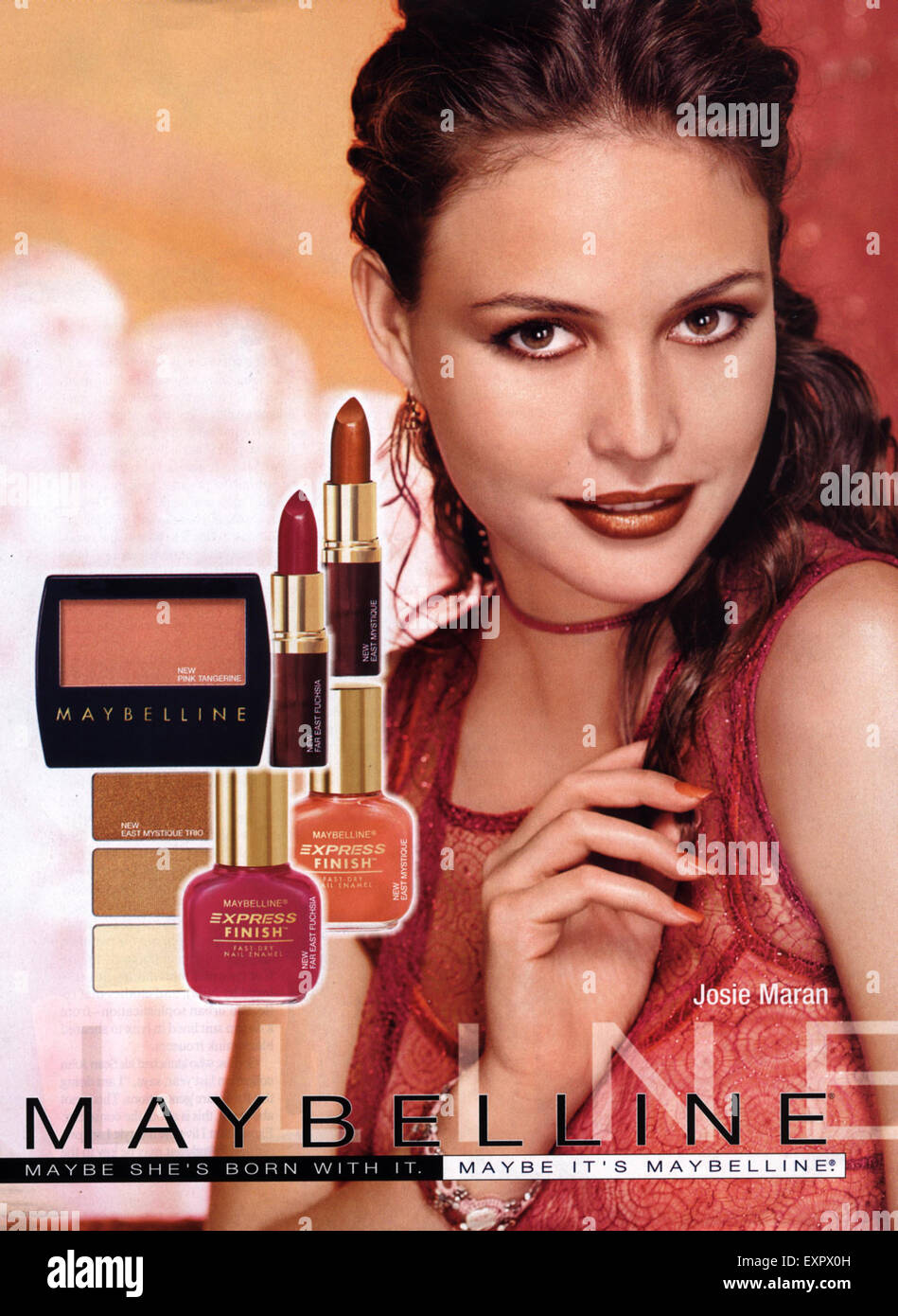2000S UK Maybelline Magazine annuncio pubblicitario Foto stock - Alamy