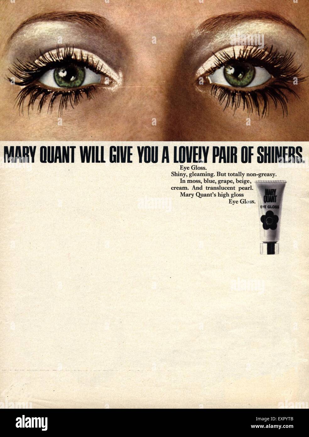 1960S UK Maria Quant Magazine annuncio pubblicitario Foto Stock