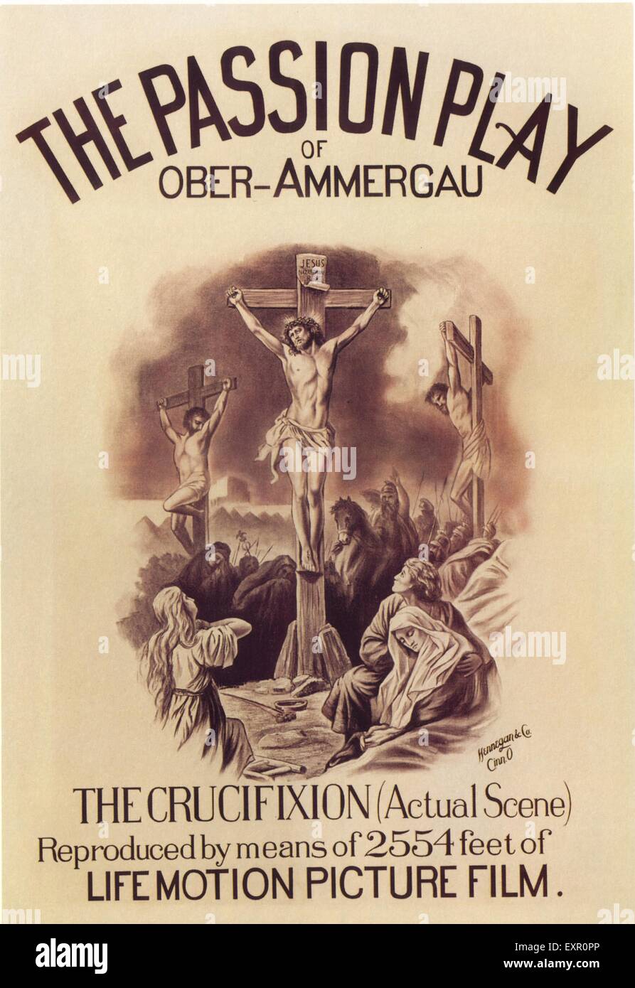 1890 USA la Passion Play di Ober Ammergau poster del film Foto Stock