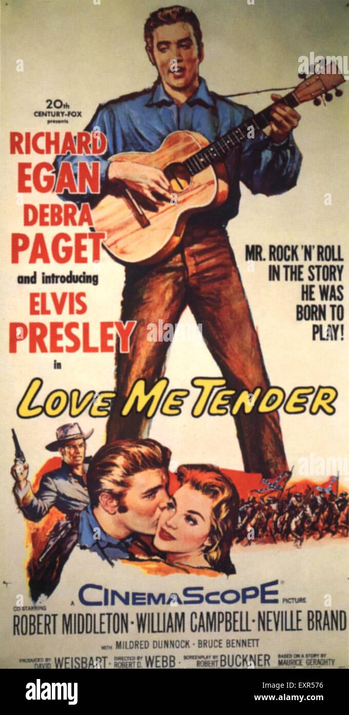 Anni Cinquanta USA Love Me Tender poster del film Foto Stock