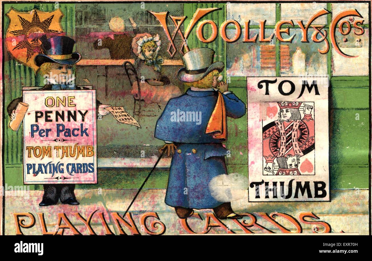 1890S UK Tom Thumb Magazine annuncio pubblicitario Foto Stock