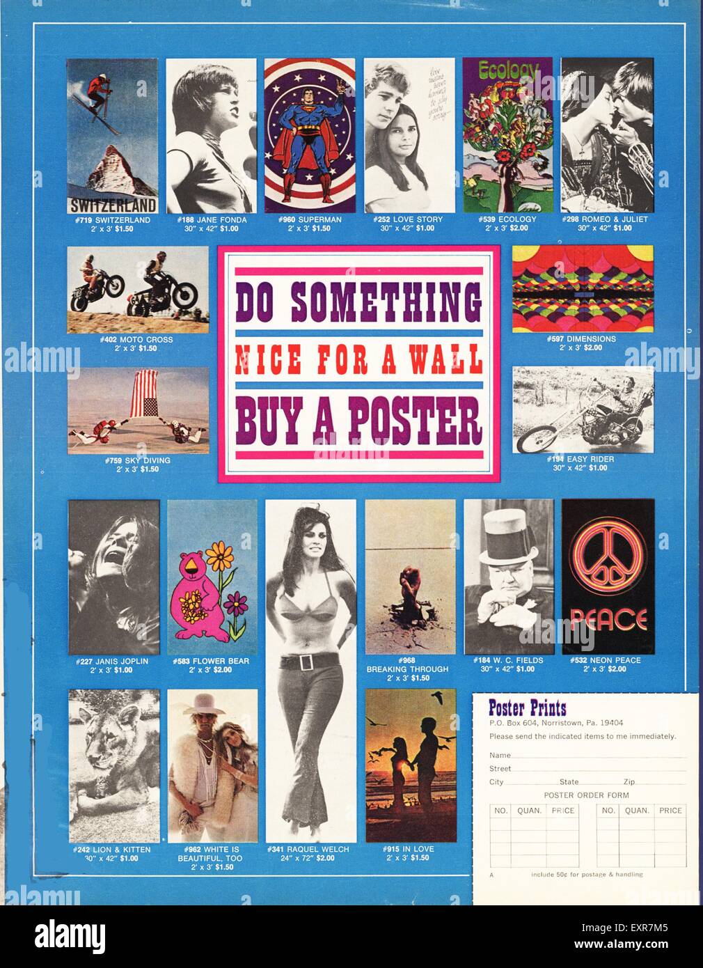Anni sessanta USA Posters poster Foto Stock