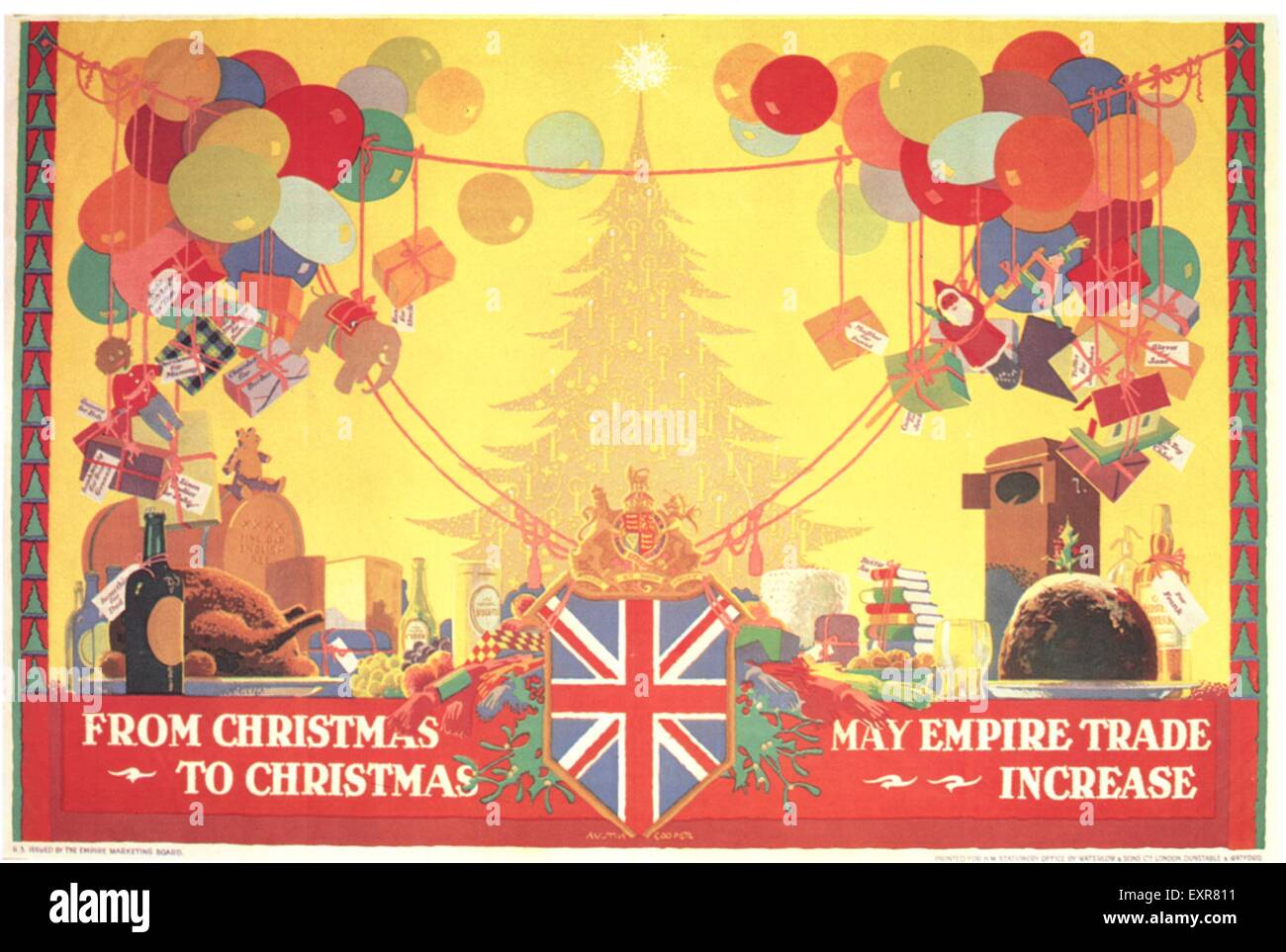 1930S UK Empire Marketing Board Poster commerciali Foto Stock