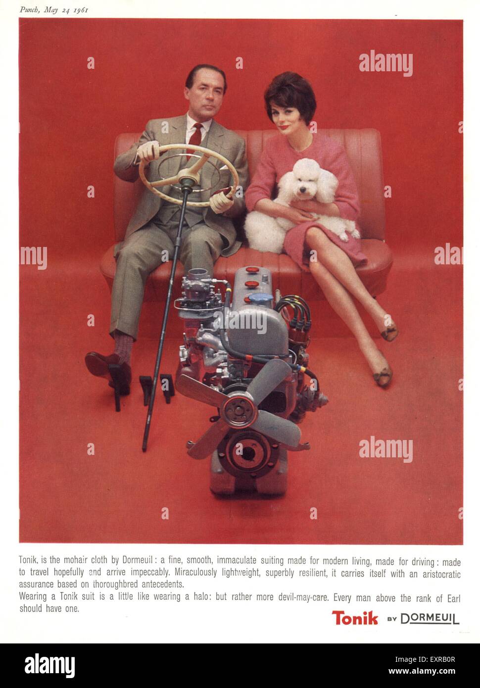 1960S UK Tonik dalla rivista Dormeuil Annuncio Foto Stock