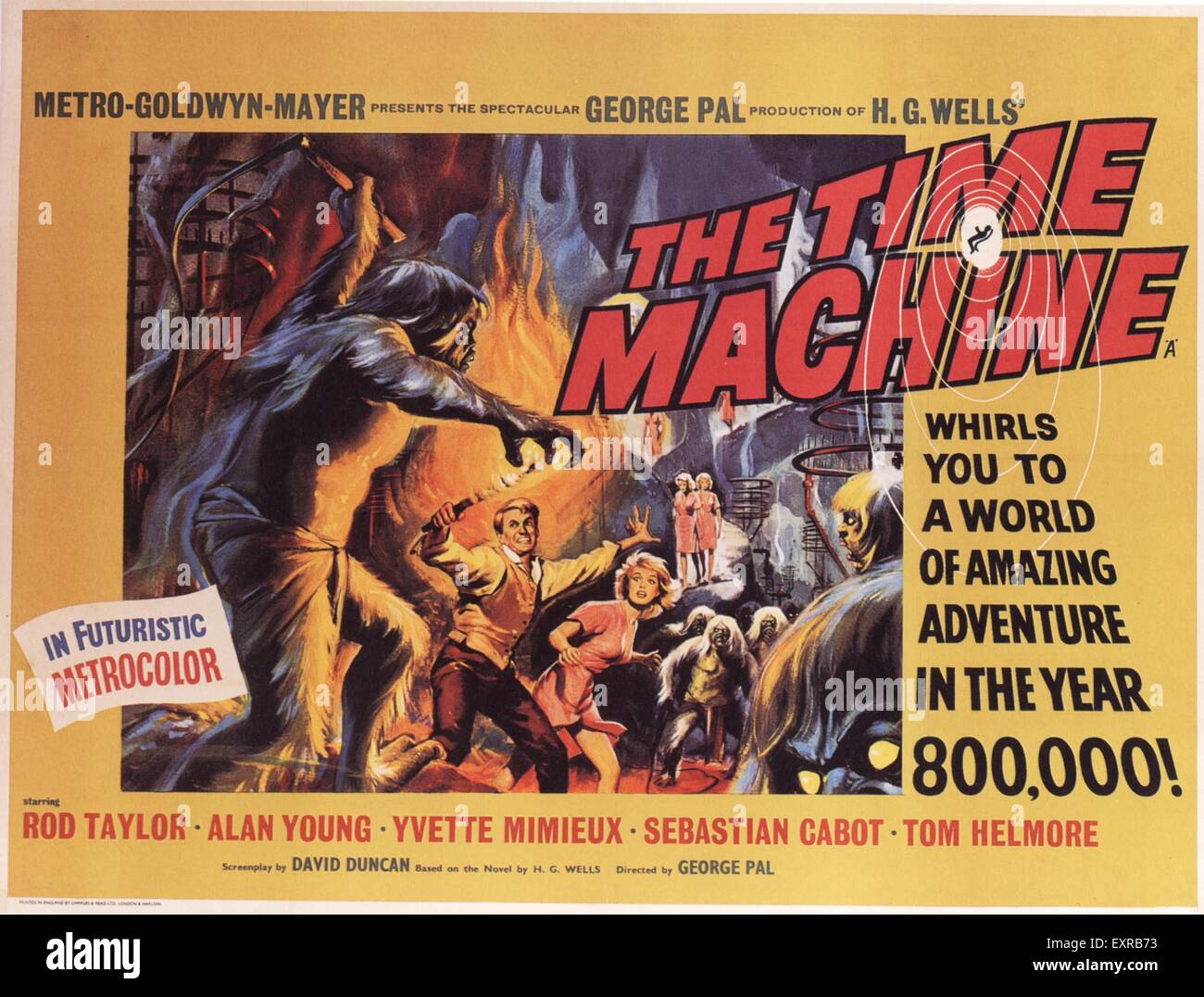 Anni sessanta usa la macchina del tempo di Film Poster Foto Stock