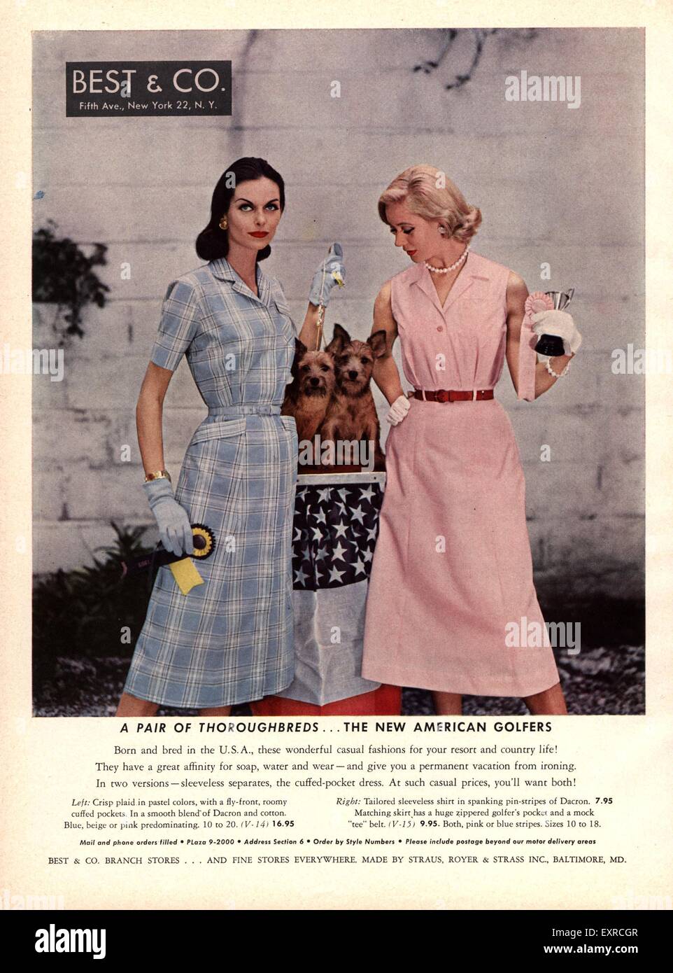 Anni Cinquanta USA Best e Co Magazine annuncio pubblicitario Foto Stock