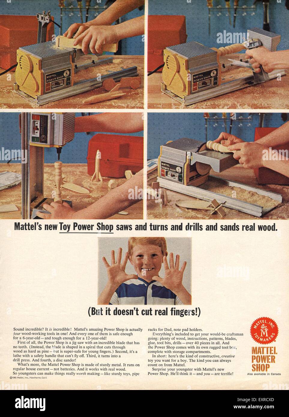 Anni sessanta USA Mattel Magazine annuncio pubblicitario Foto Stock