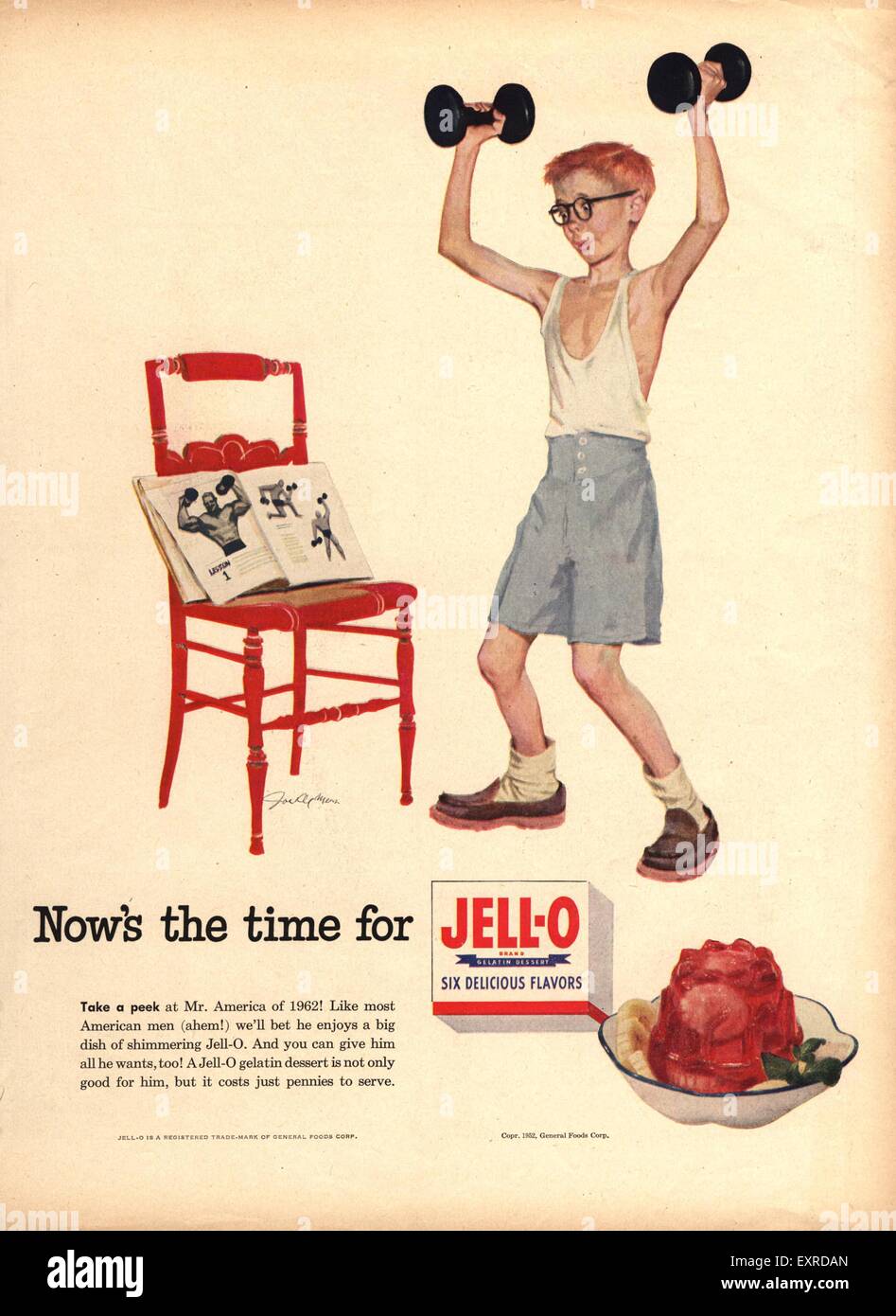 Anni Cinquanta USA Jella Magazine annuncio pubblicitario Foto stock - Alamy