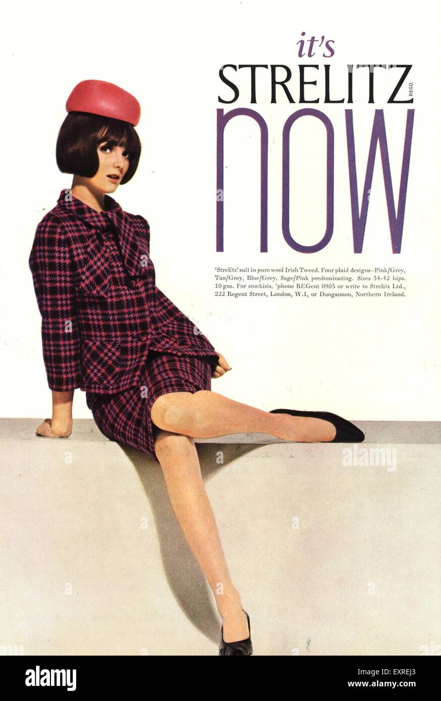 1960S UK Strelitz Magazine annuncio pubblicitario Foto Stock