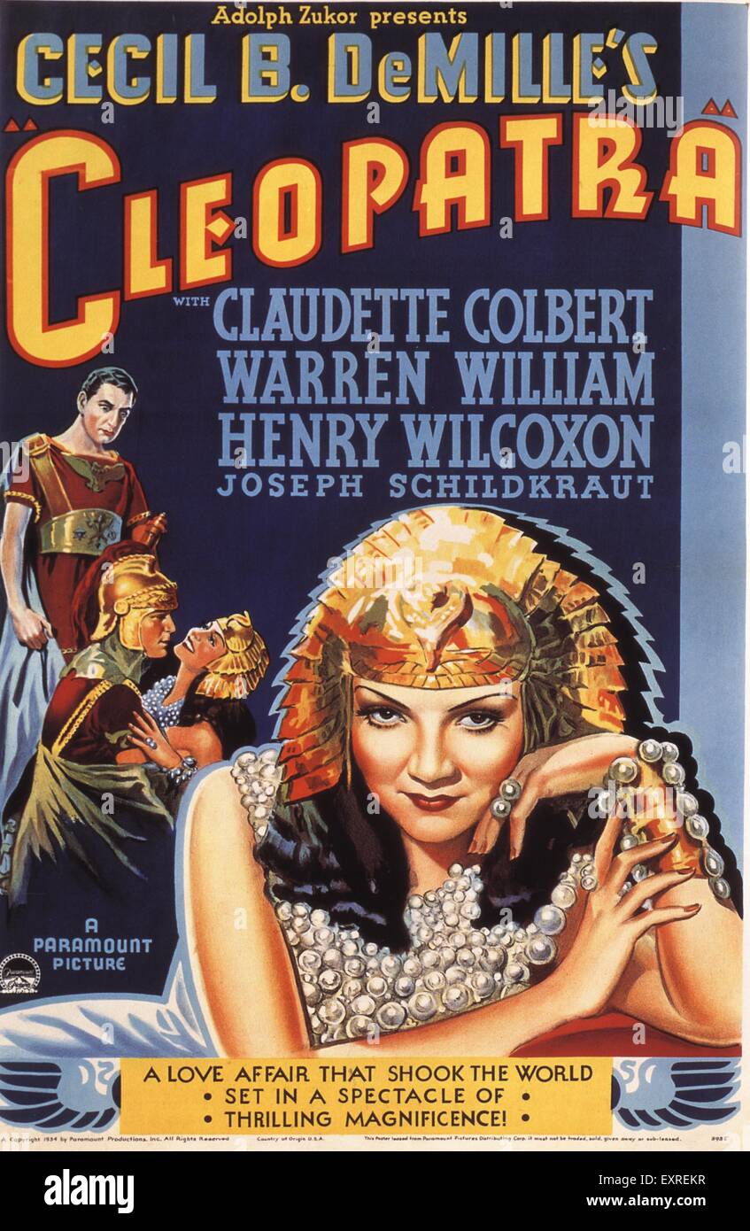 1930 USA Cleopatra poster del film Foto Stock