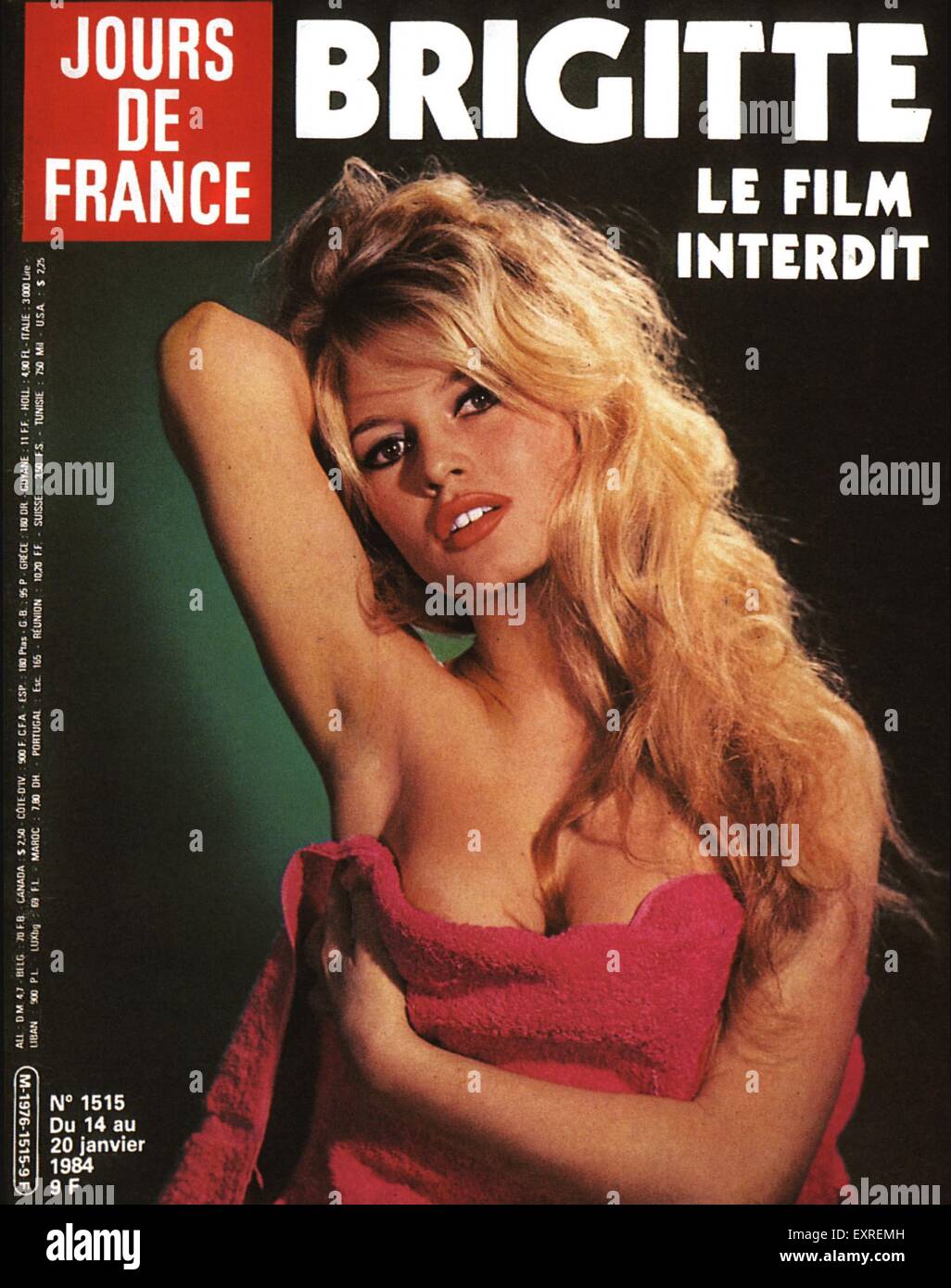 Anni ottanta Francia jours de France Magazine Cover Foto Stock