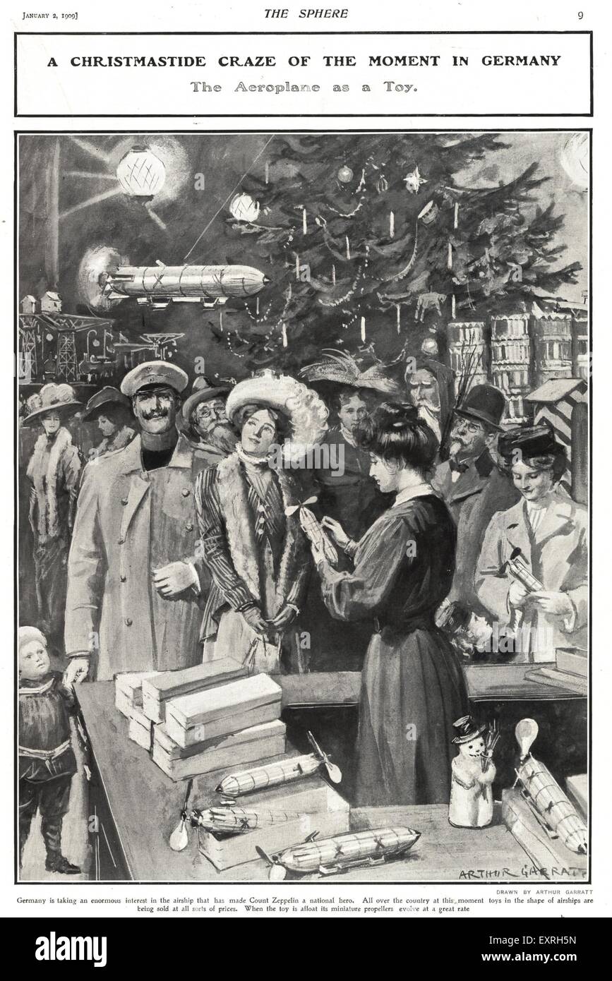 1900S UK aerei giocattoli piastra del magazzino Foto Stock