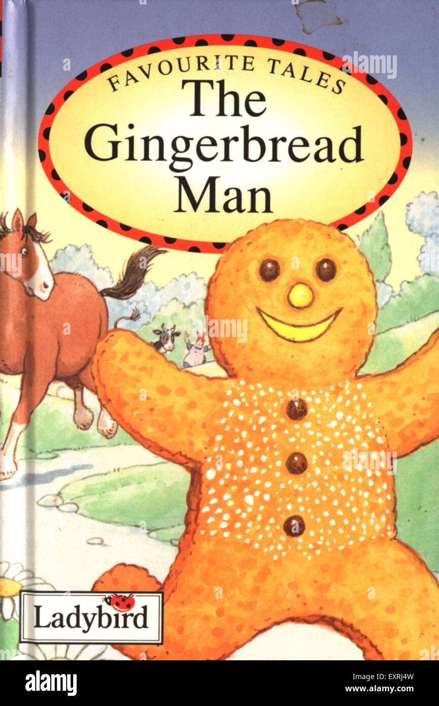 Negli anni Ottanta il Regno Unito Gingerbread Man per la copertina del libro Foto Stock