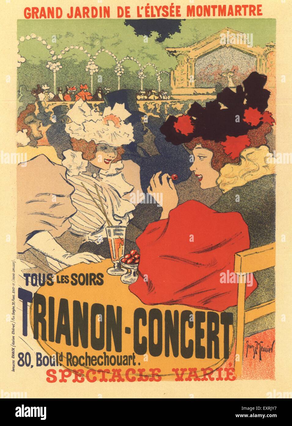 1900s Francia Trianon poster concerto Foto Stock