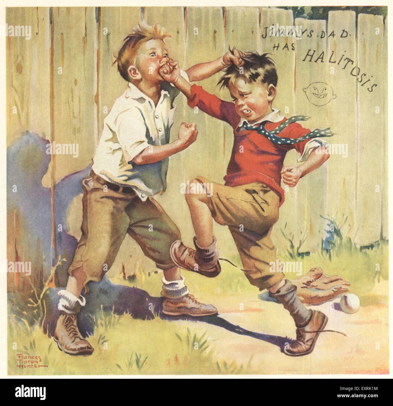1930 USA Listerine Magazine annuncio pubblicitario Foto Stock