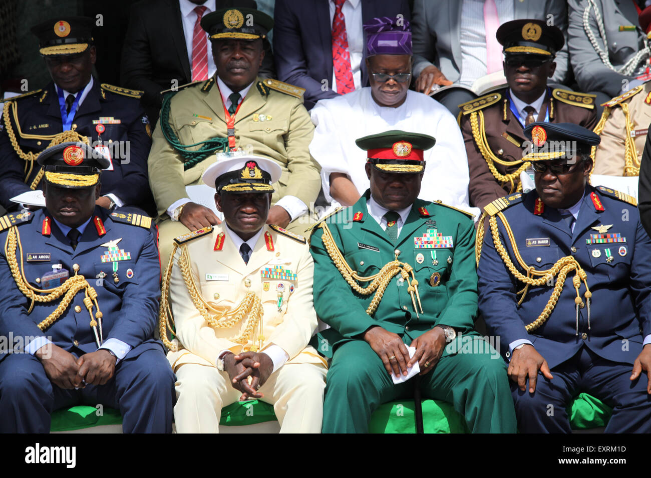 La Nigeria parade durante il presidente inaugurazione presso la piazza dell'Aquila Foto Stock