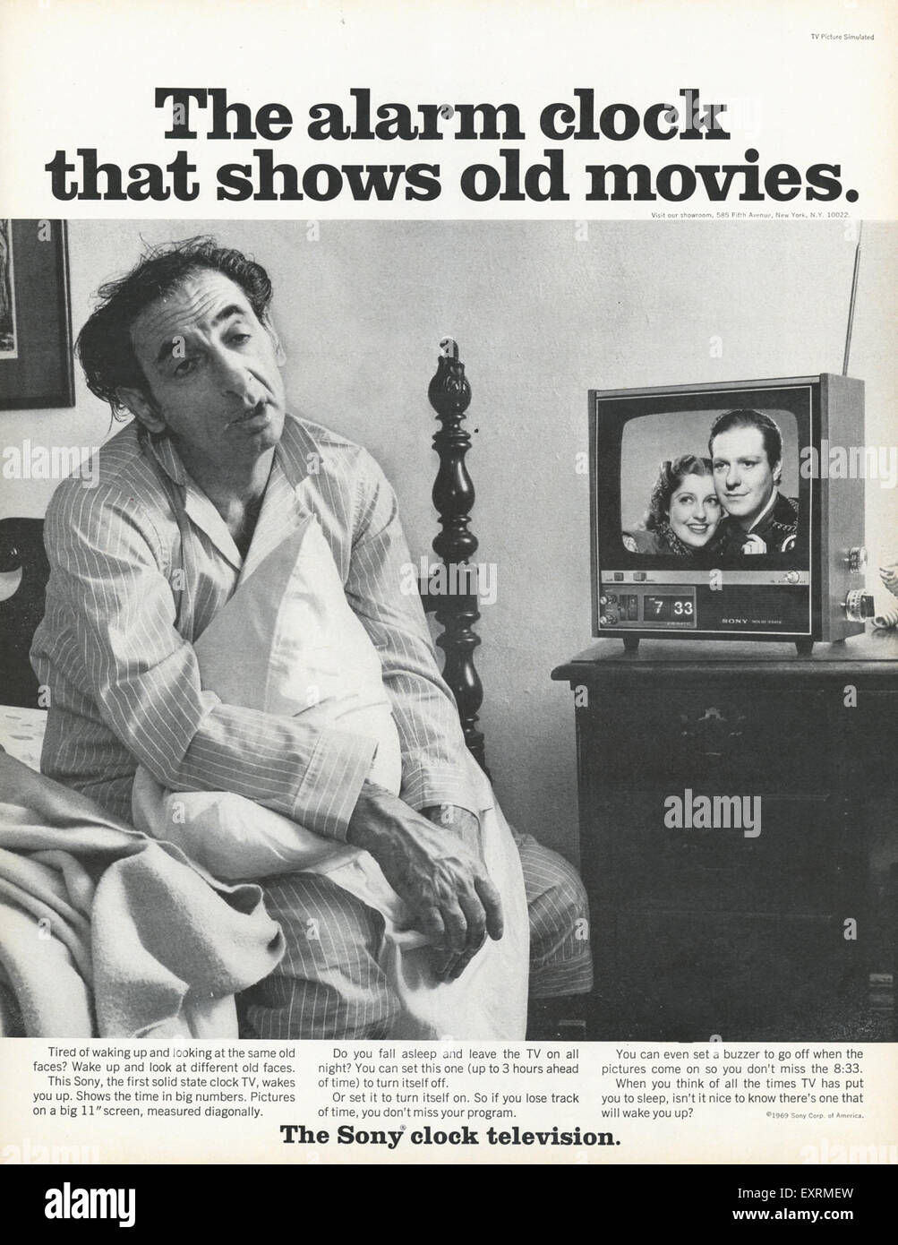 Anni sessanta USA Sony Magazine annuncio pubblicitario Foto Stock