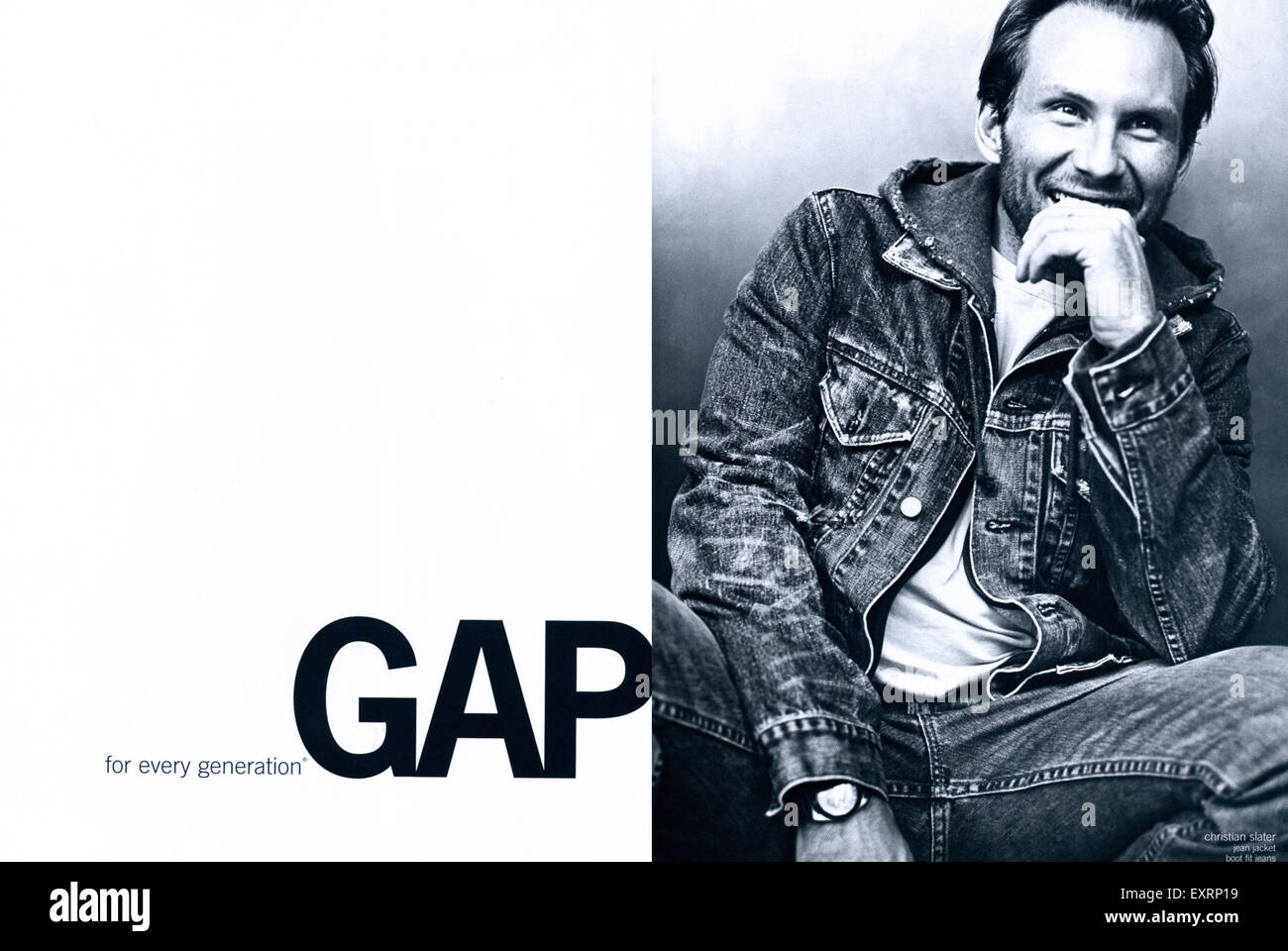2000S UK Gap Magazine annuncio pubblicitario Foto Stock
