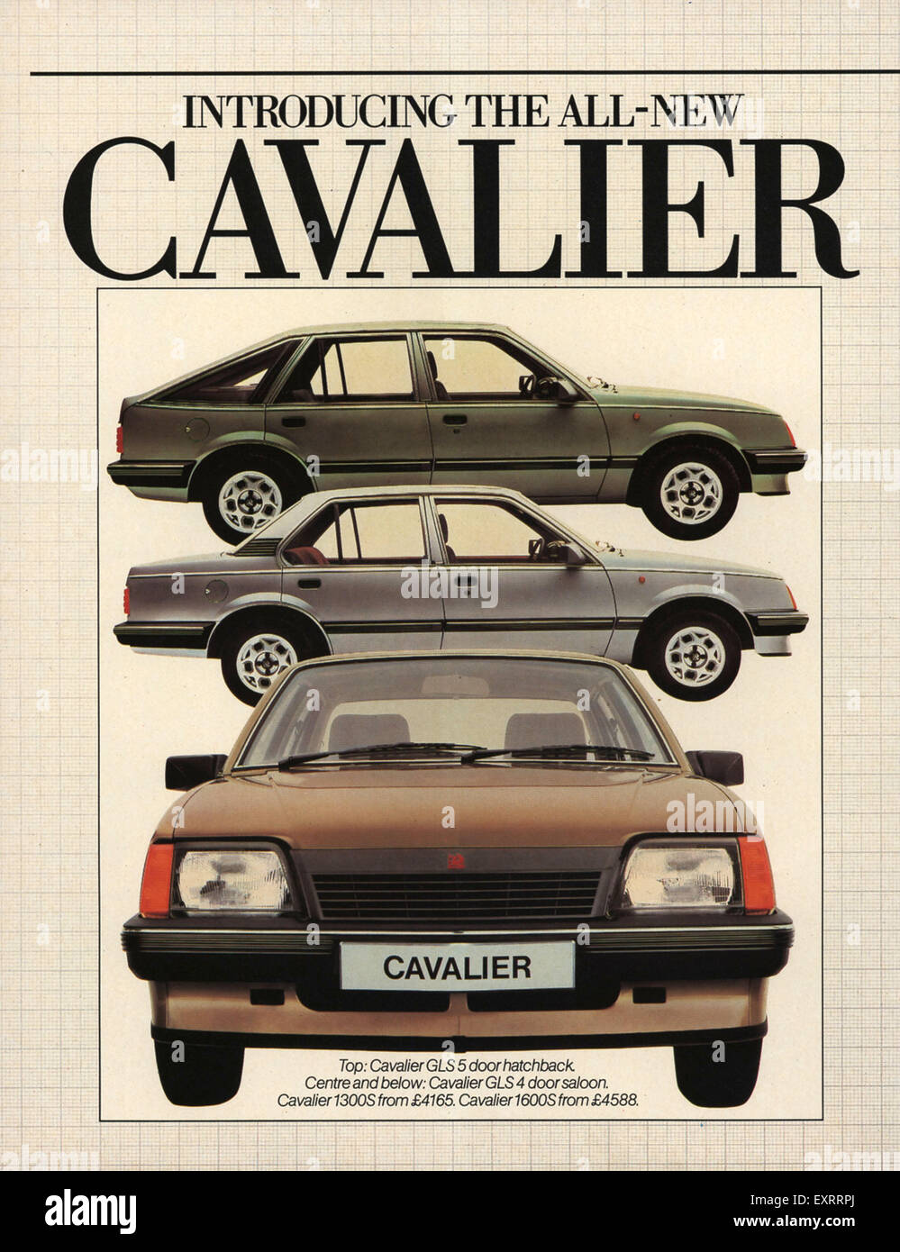 1970S UK Vauxhall Cavalier Magazine annuncio pubblicitario Foto Stock