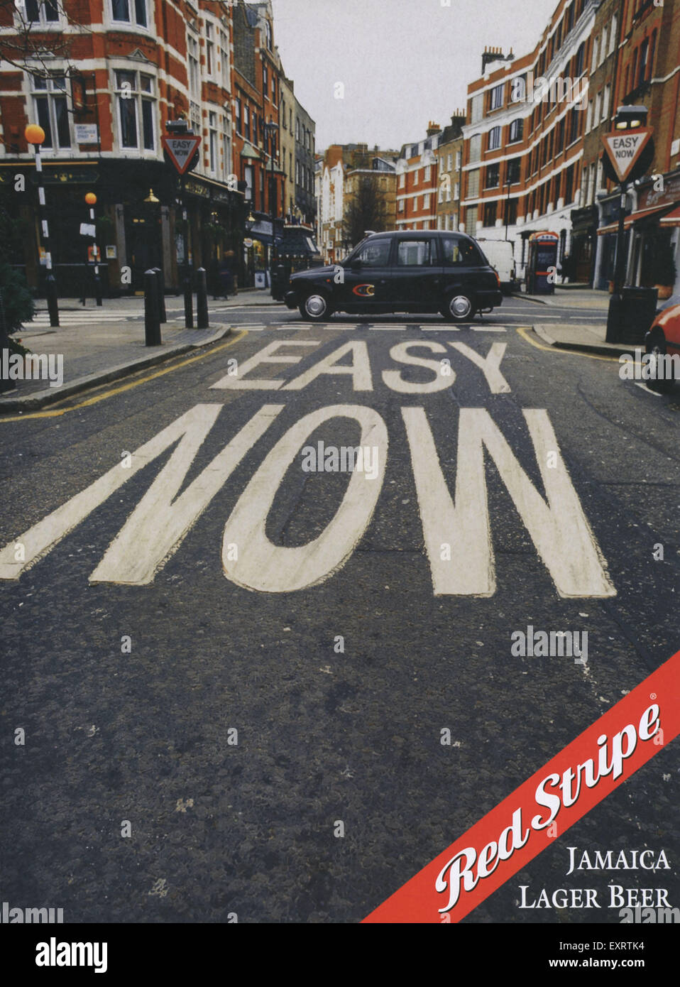 2000S UK Red Stripe Magazine annuncio pubblicitario Foto Stock